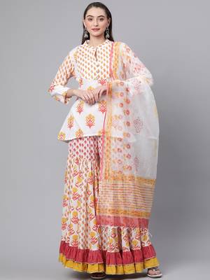 White gotta patti pure cotton salwar 1
