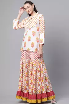 White gotta patti pure cotton salwar