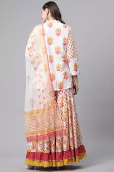 White gotta patti pure cotton salwar