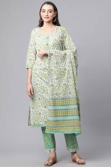 White gotta patti pure cotton salwar