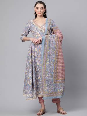 Light-blue gotta patti pure cotton salwar 1