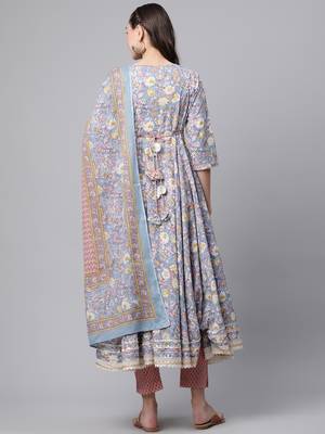 Light-blue gotta patti pure cotton salwar 4