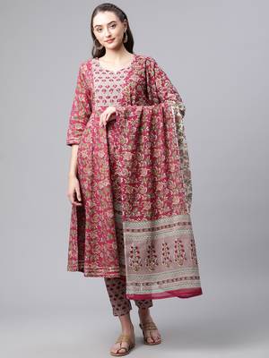 Purple sequins pure cotton salwar 1