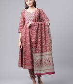 Purple sequins pure cotton salwar