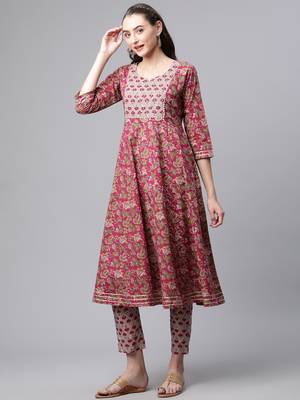 Purple sequins pure cotton salwar 3