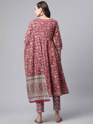 Purple sequins pure cotton salwar 4