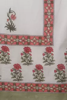 White sequins pure cotton salwar