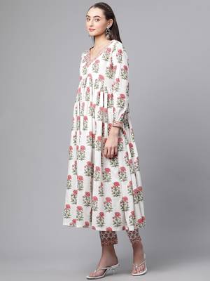 White sequins pure cotton salwar 3