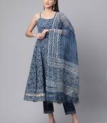 Indigo gotta patti pure cotton salwar