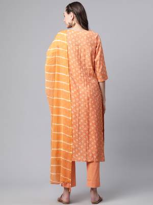 Orange thread chanderi silk salwar 4
