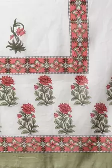 White sequins pure cotton salwar