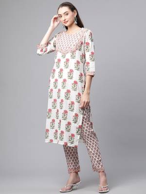 White sequins pure cotton salwar 3