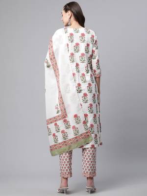 White sequins pure cotton salwar 4