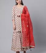 White zardosi pure cotton salwar