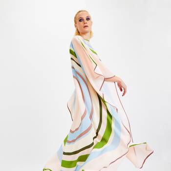 JSDC Casual Wear Circular Printed Soft Crepe Kaftan Top For Women (Free Size) 3