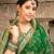 Green Plain Brasso Fancy Pallu Saree With Blouse