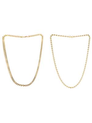 Styylo Fashion Set of 2 Cutwork Design Gold Tone Handcrafted chain 1