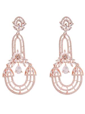Styylo Fashion Rosegold Plated White American Diamond 1