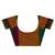 Dark orange woven cotton saree with blouse