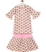 Pink Block Print Sharara