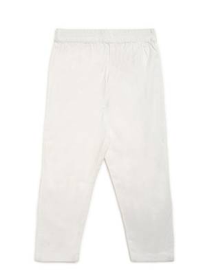 Blue Self Kurta With White Pyjama 4