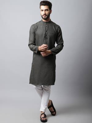 Brown plain pure cotton men-kurtas 2