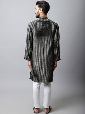 Brown plain pure cotton men-kurtas 5