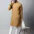 Brown plain pure cotton men-kurtas