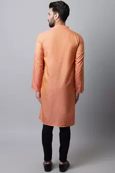 Red printed pure cotton men-kurtas