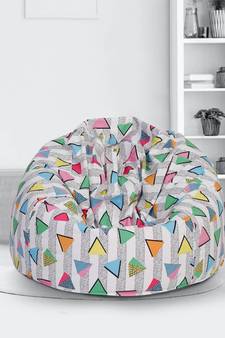 Multi Color Digital Print Canvas XXL Bean Bag Cover-without beans