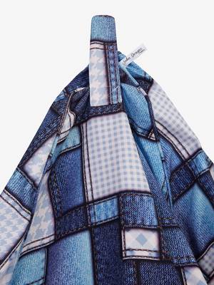 White and Blue Digital Print Canvas XXL Bean Bag Cover-without beans 2