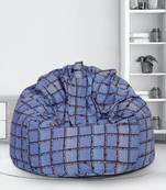 Blue Digital Print Canvas XXL Bean Bag Cover-without beans