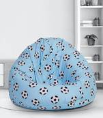 Blue and White Digital Print Canvas XXL Bean Bag Cover-without beans
