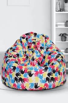 Multi Color Digital Print Canvas XXL Bean Bag Cover-without beans