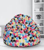 Multi Color Digital Print Canvas XXL Bean Bag Cover-without beans