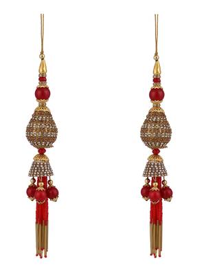 Women's Handmade Ethnic Hanging Latkan Bell Tassel For Blouse Saree,Lehenga and Suits 2