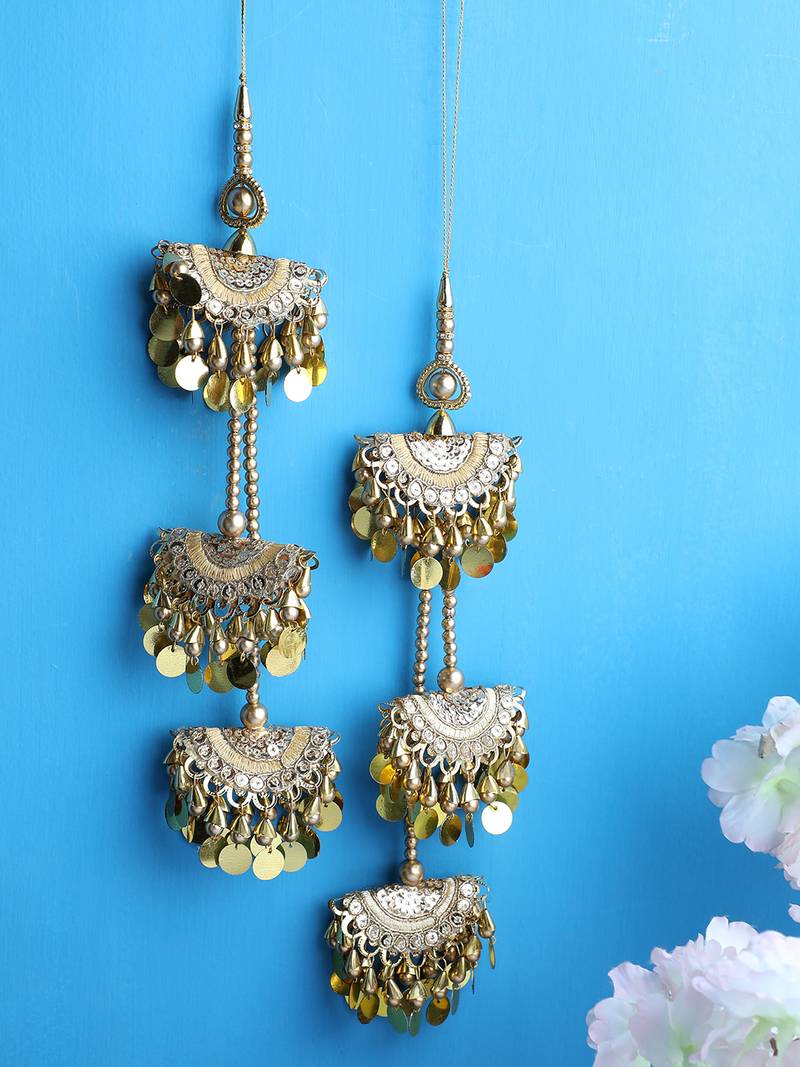 Handmade Latkan Design Stylish Heavy Long for Lehenga Fancy (Red