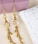 Golden Crystal Handmade Work Ethnic Hanging Latkan for Lehenga