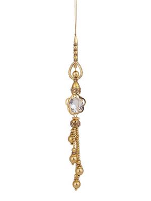 Golden Crystal Handmade Work Ethnic Hanging Latkan for Lehenga 3