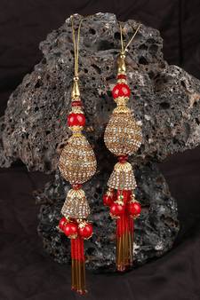 Women's Handmade Ethnic Hanging Latkan Bell Tassel For Blouse Saree,Lehenga and Suits