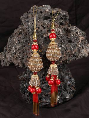 Women's Handmade Ethnic Hanging Latkan Bell Tassel For Blouse Saree,Lehenga and Suits 1