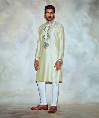 Mint Green Embroidered Kurta 2
