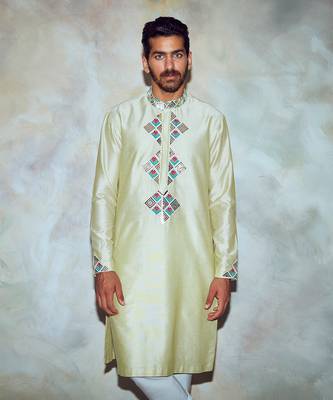 Mint Green Embroidered Kurta 3