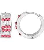 Pink crystal earrings