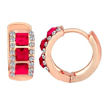 Red crystal earrings 1