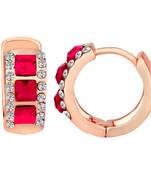 Red crystal earrings