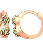 Green crystal earrings