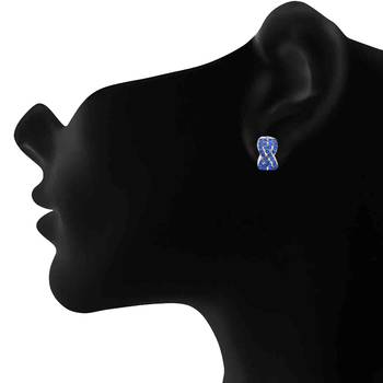 Blue crystal earrings 2