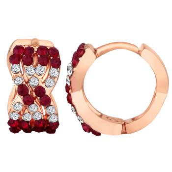 Red crystal earrings 1