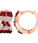 Red crystal earrings